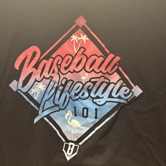 Bsbl Lifestyle Boys Black Short Sleeve T Shirt sz Youth XL Great Condition - Picture 2 of 5